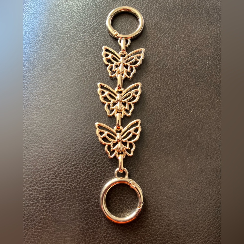Purse Butterfly Strap Extender in Gold Tone